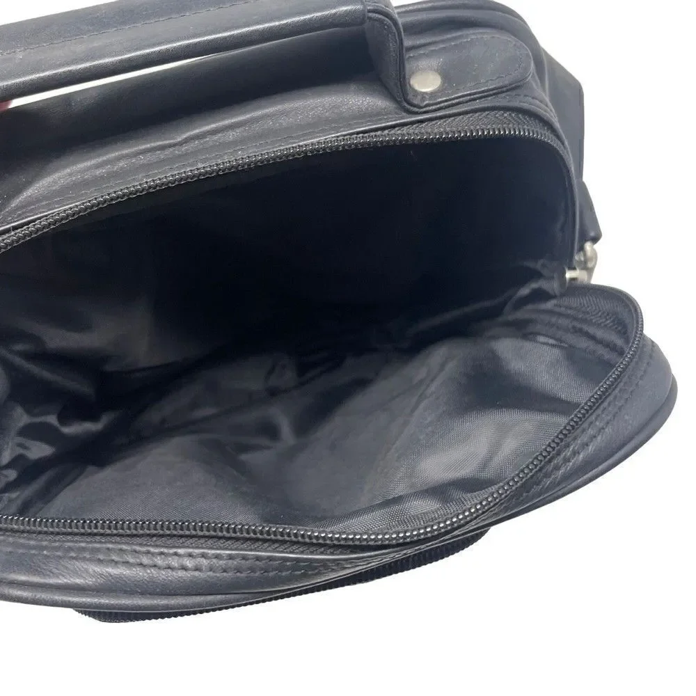 Scully messenger bag medium size Black leather Crossbody BoxU